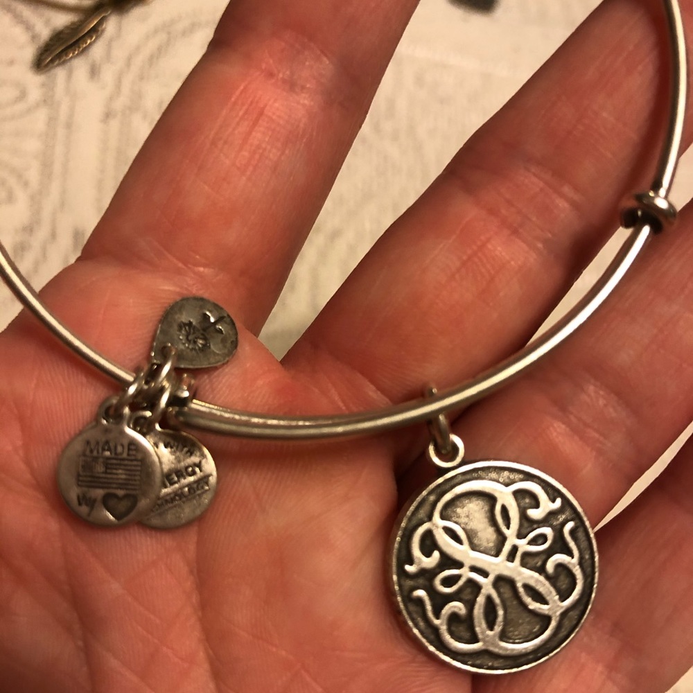Alex and ani silver Infiniti charm bangle bracelet - Picture 3 of 3